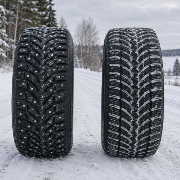 Studded or studless winter tyres: which suits driving in Estonia?